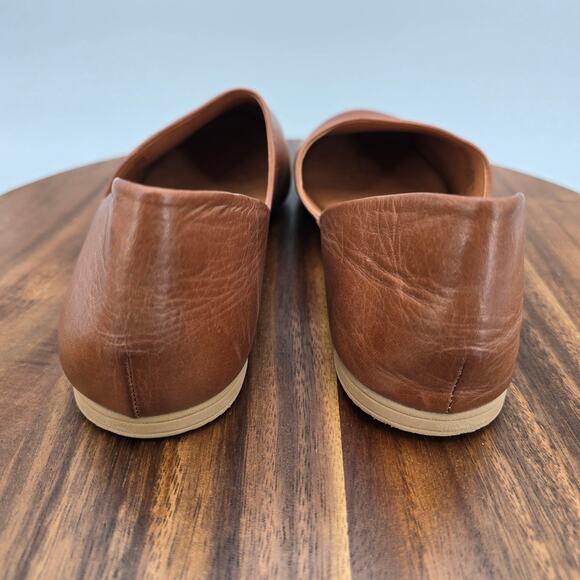 Miz Mooz Kimmy Flats Women's 9.5 41 Brown Leather D'Orsay Career Slip On Shoes - Picture 5 of 7